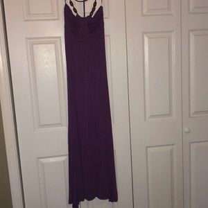 Arden B. purple maxi dress.